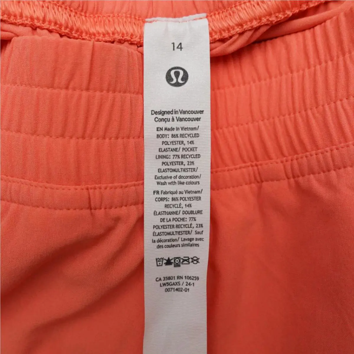Lululemon clothing - Orange 6