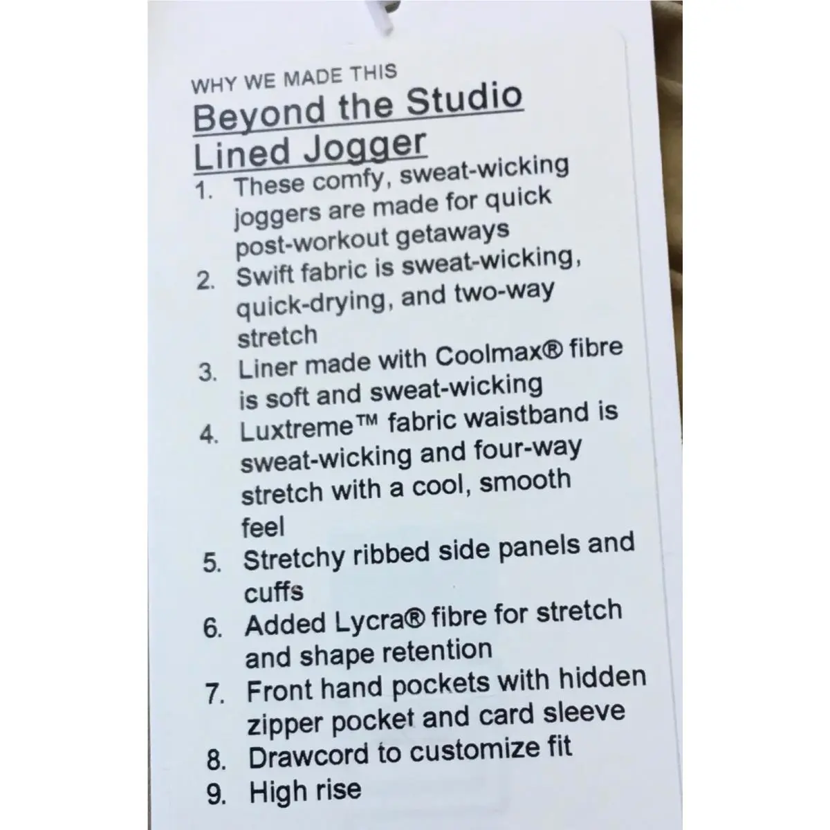 Lululemon clothing - Beige 3
