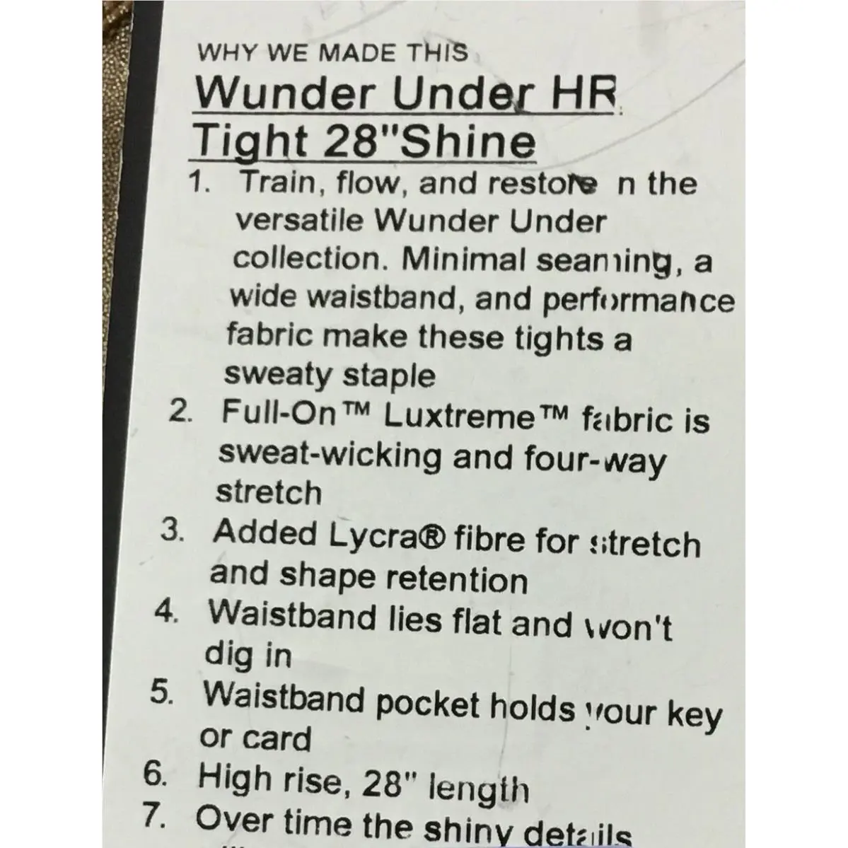 Lululemon clothing - Gold 1