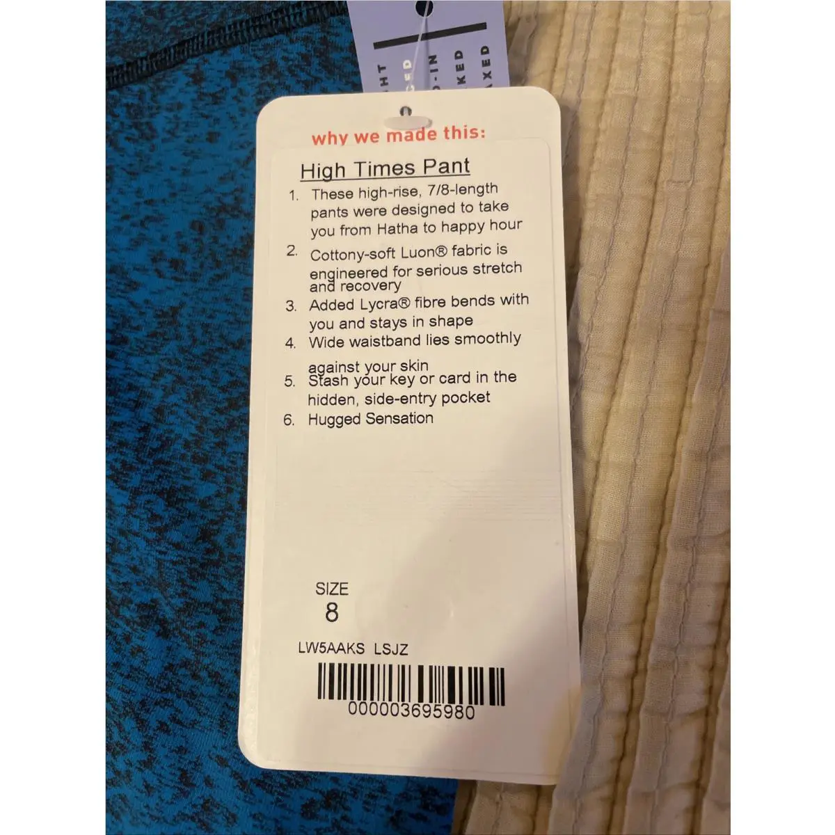 Lululemon clothing - Blue Black 8