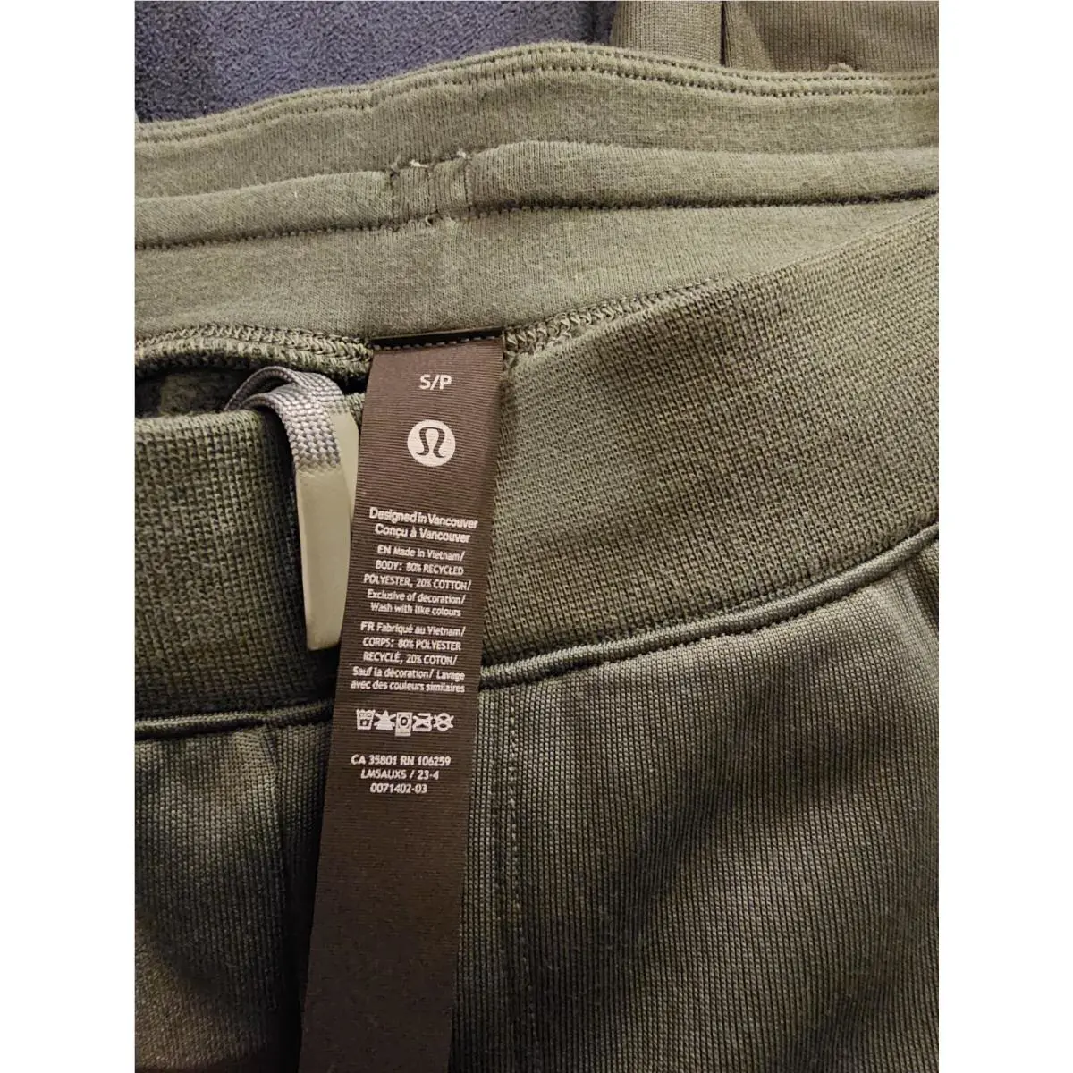 Lululemon clothing - LM5AUXS - Dark Forest 10