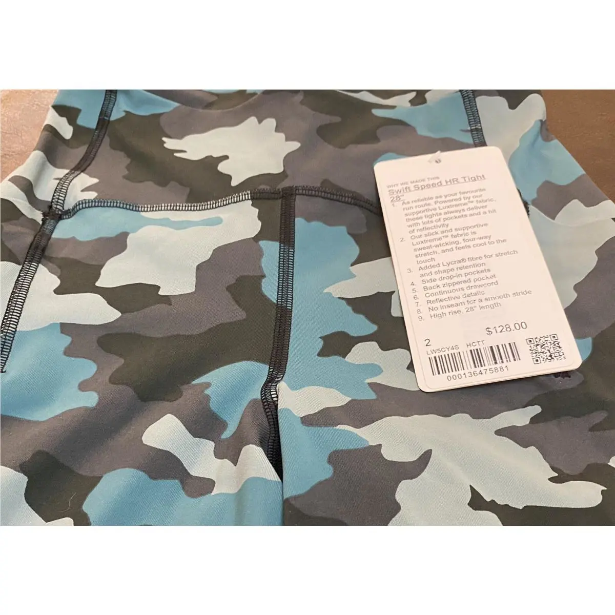 Lululemon clothing - Lululemon Swift Speed HR Tight 28” - LW5CY4S - Teal Camo 1