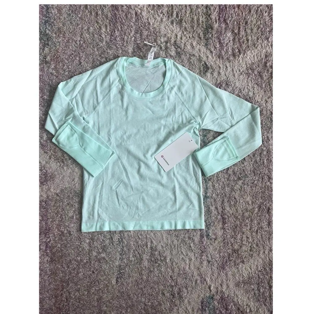 Lululemon Swiftly Tech 2.0 Long Sleeve Waist/race Length Mint Moment Size 4