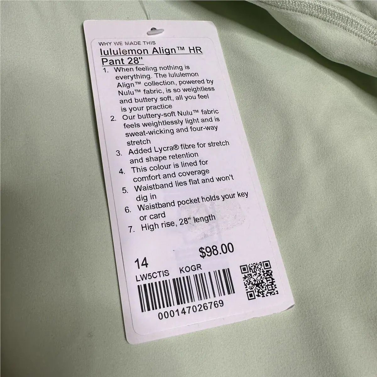 Lululemon clothing - Green 0