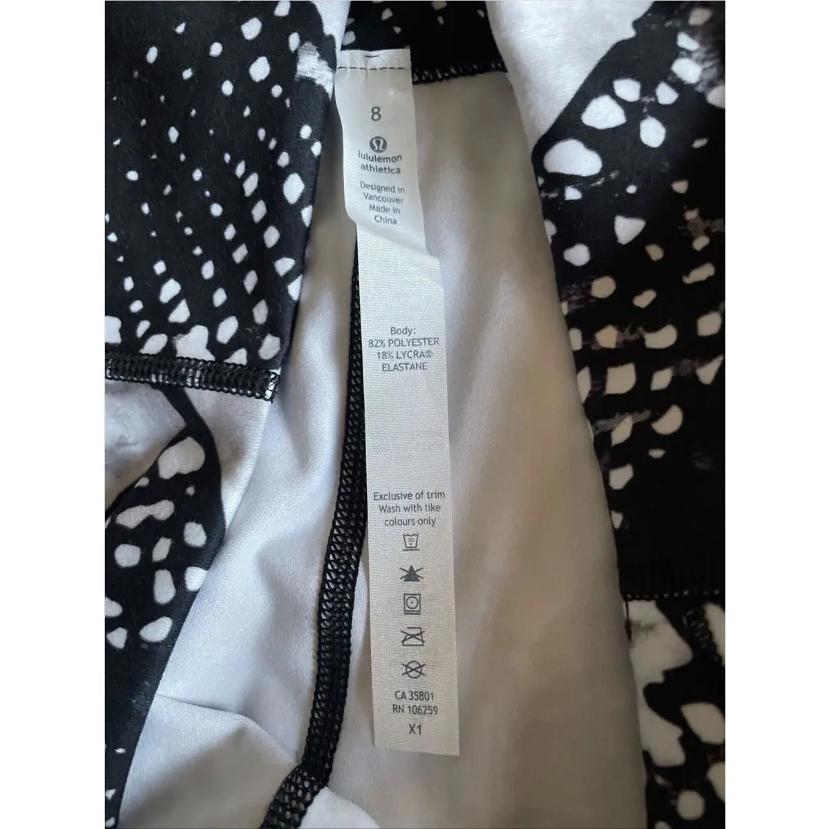 Lululemon clothing - W5L94S - W5L94S - Black White Gray 4