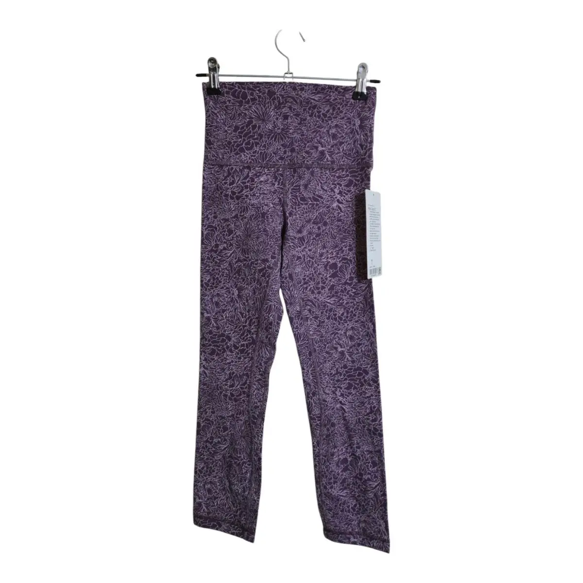 Lululemon Pant Womens 2 Align HR Crop 21 Athleisure Gym Crossfit Floral LW6AVJS
