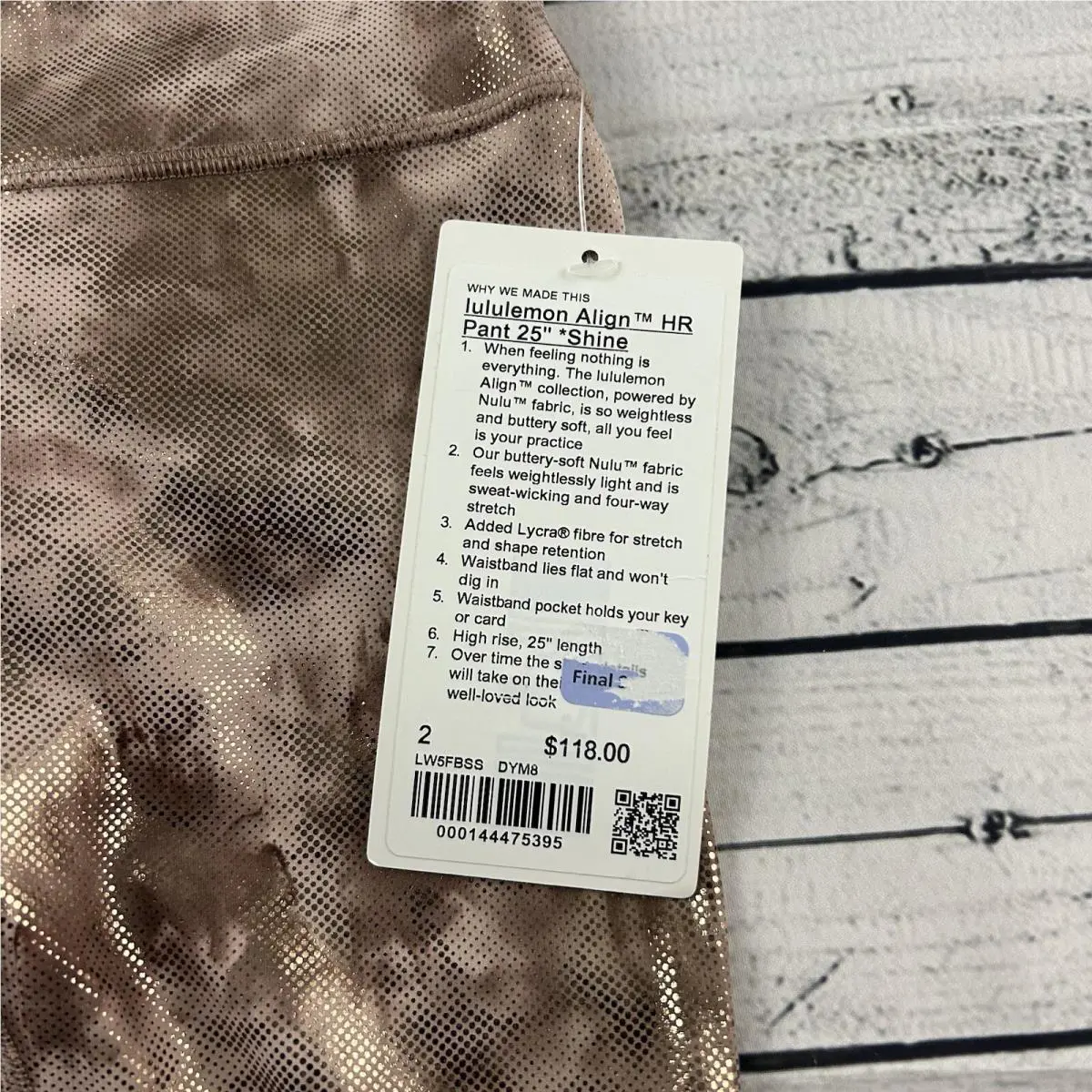 Lululemon clothing - Gold 1