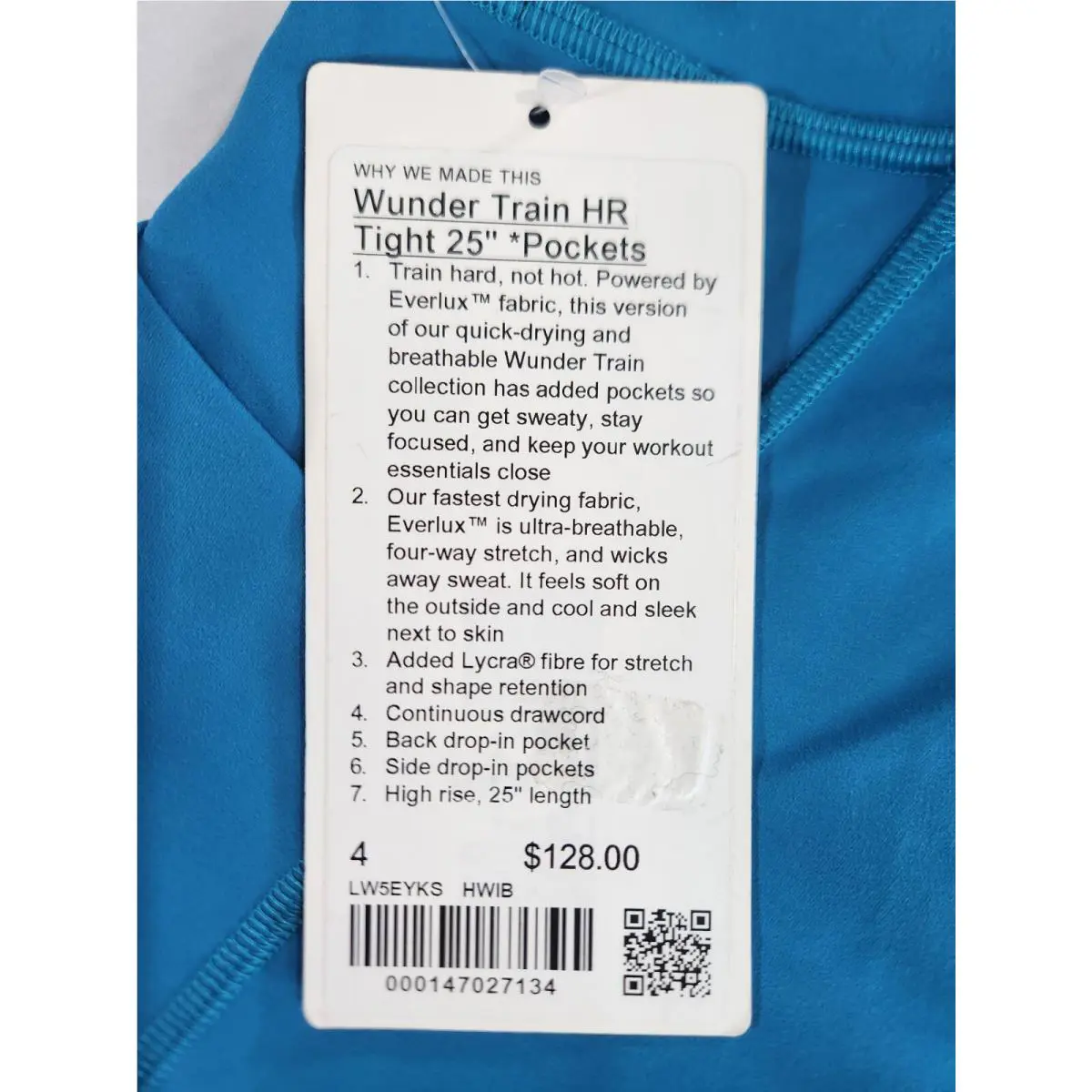 Lululemon clothing - Hawaiian Blue 2