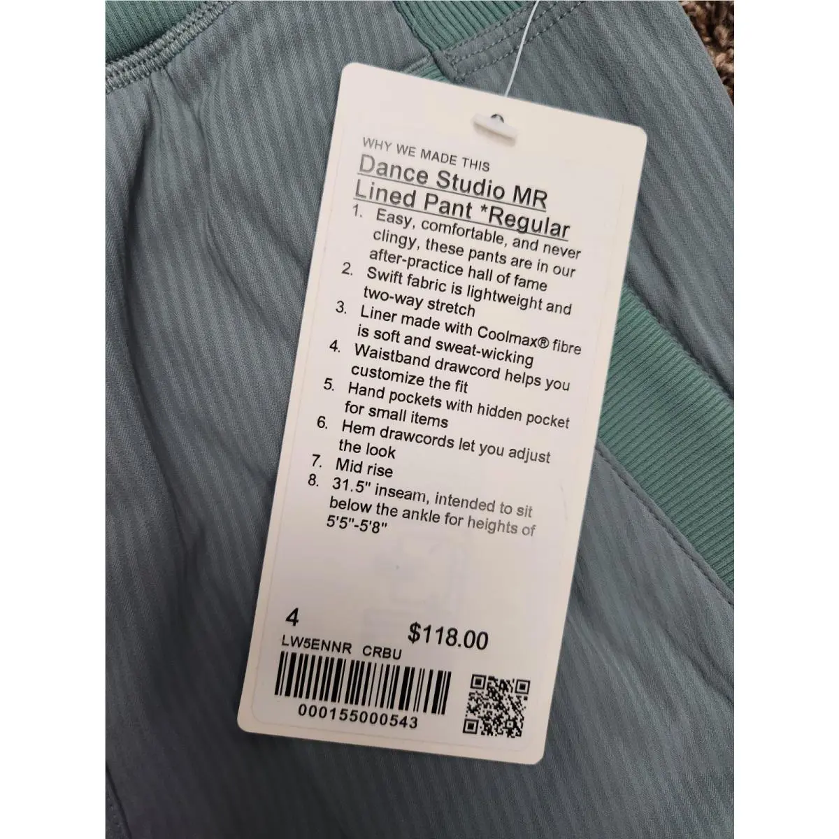 Lululemon clothing - Crater Blue 4