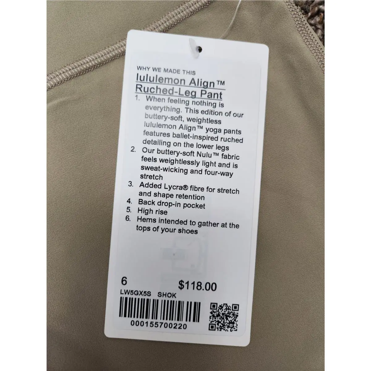 Lululemon clothing - Sheer Oak 9