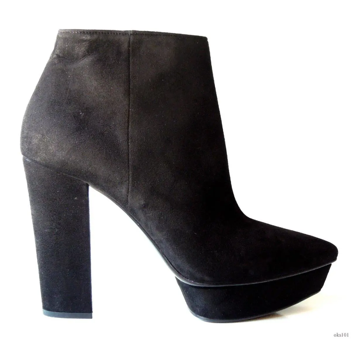 Prada Black Suede High Heel Ankle Boots 39 9 - Unique Sexy Booties