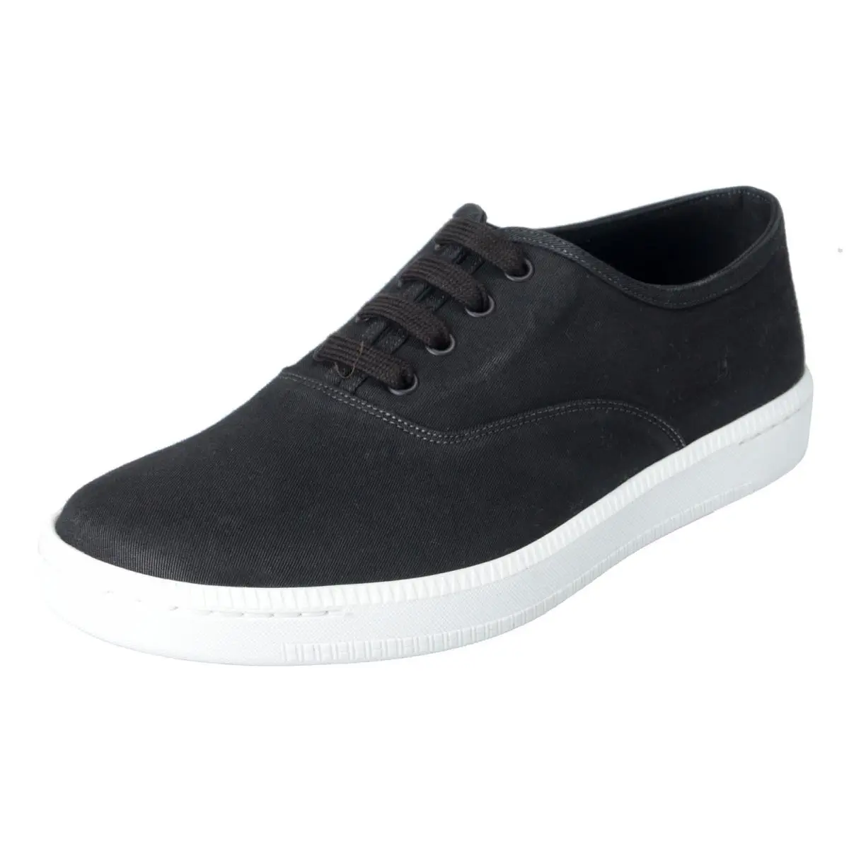 Car Shoe By Prada Men`s Black Canvas Fashion Sneakers Shoes 8 8.5 9.5 10 11 12 - Black