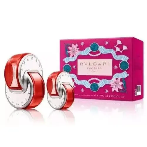 Bvlgari Omnia Coral Women 2Pcs Set 2.2 oz 0.5 oz Edt Spray