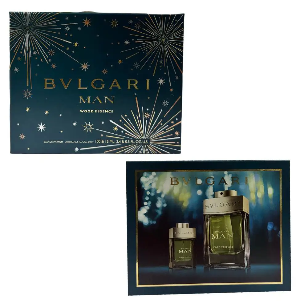 Bvlgari Man Wood Essence by Bvlgari 2 Piece Gift Set Men Edp 3.4 oz 0.5 oz
