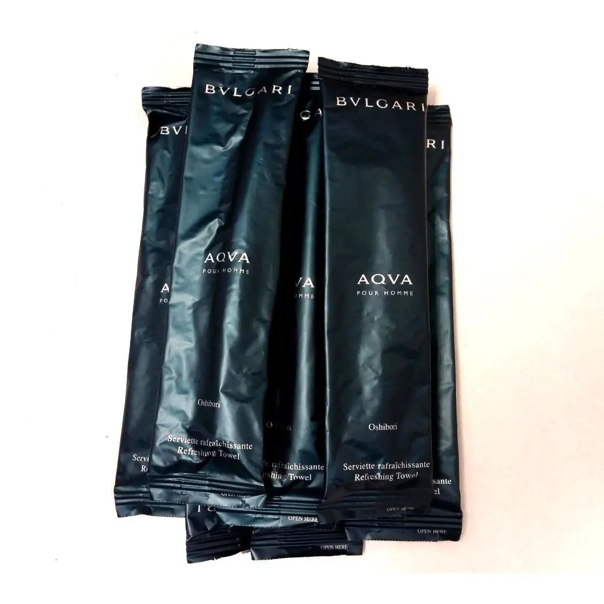 Bvlgari Parfums Aqva Oshibori Refreshing Scented Towel Lot L Extremely Rare Item