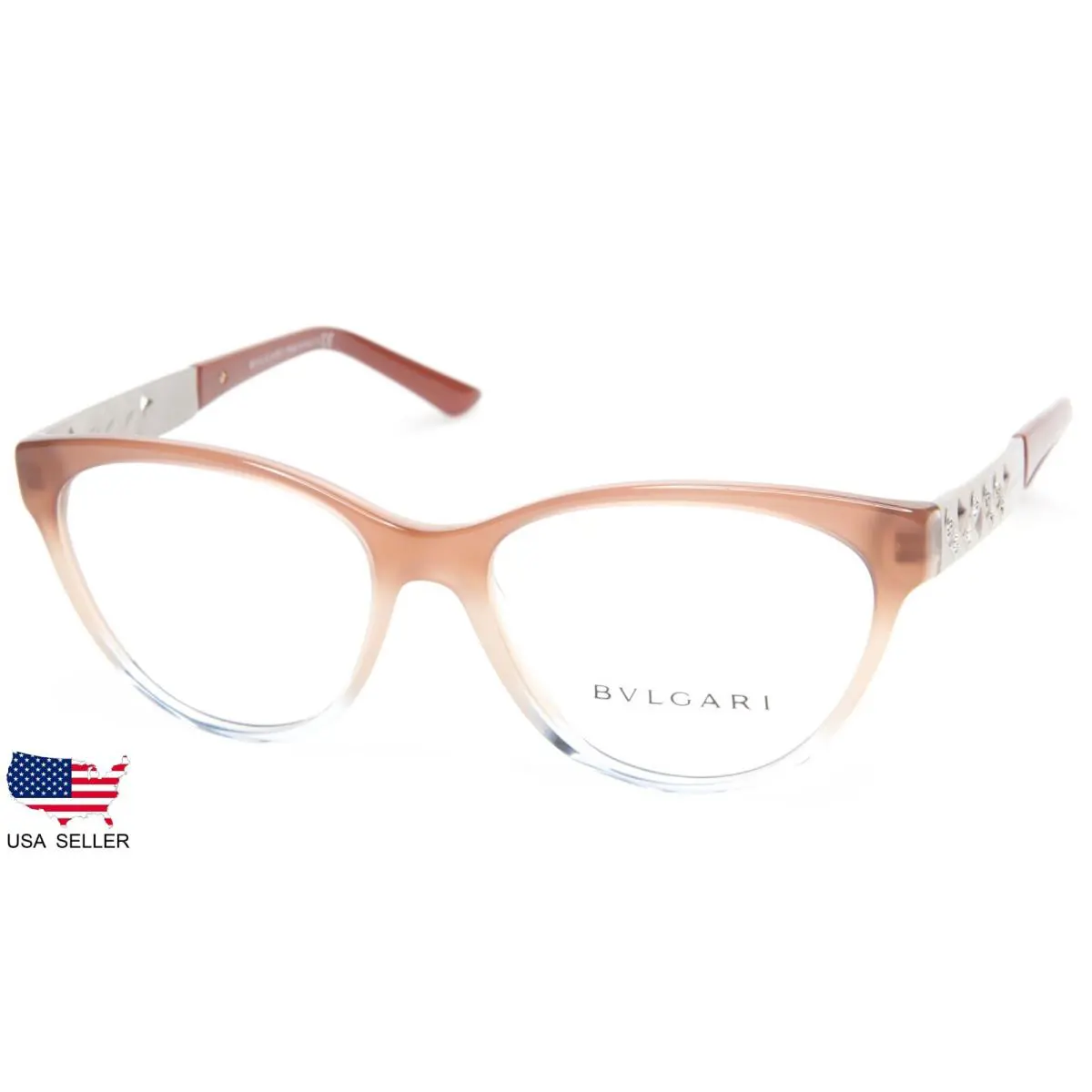 Bvlgari 4154-B 5438 Brown Gradient Beige /azure Eyeglasses 54-16-140mm Italy
