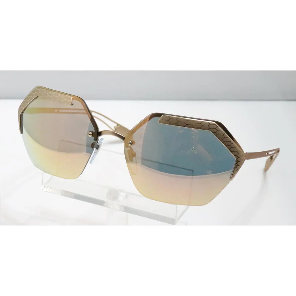 Bvlgari Serpenti BV6140 2013/4Z Rose Gold/grey Rose Gold Mirrored Sunglasses