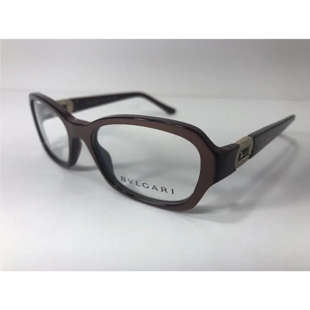Bvlgari 4071-B 5177 Brown Pearl Designer Women Eyeglass Frame Bulgari Glass