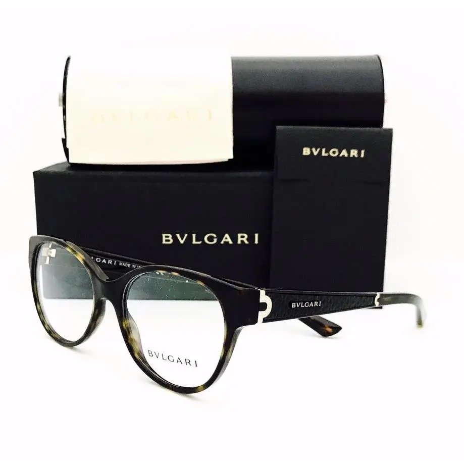 Bvlgari Eyeglasses BV 4106 B Q 504 Dark Havana 54•17•140 with Case