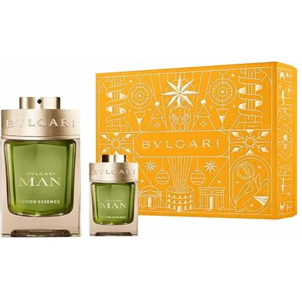 Bvlgari Man Wood Essence For Men 2 Pcs Gift Set 3.4 oz + 0.5 oz Edp Spray