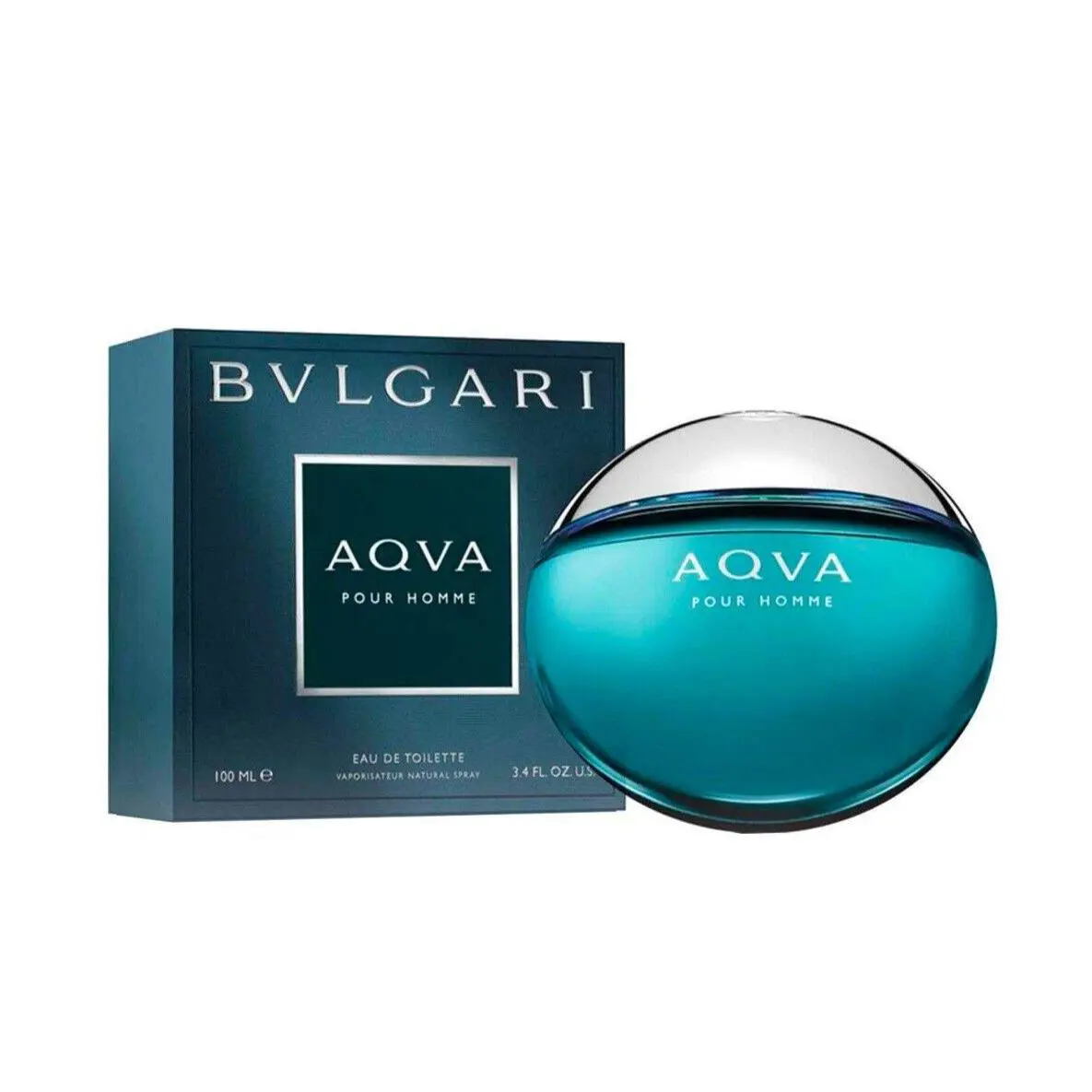 Aqva Pour Homme  Edt Spray For Men 3.4oz Box by Bvlgari