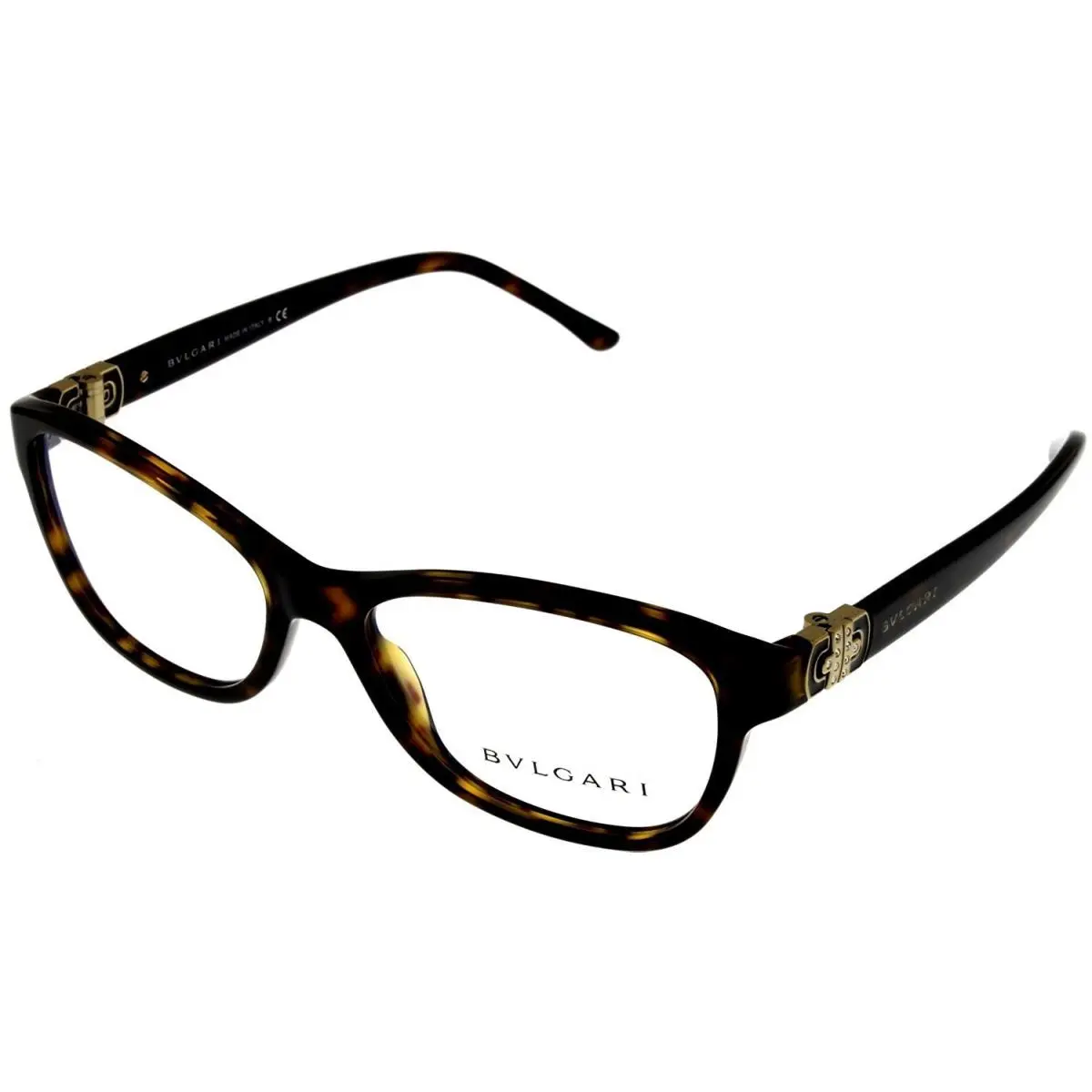 Bvlgari Eyeglasses Frame Women Rectangular Brown Havana BV4082B 504