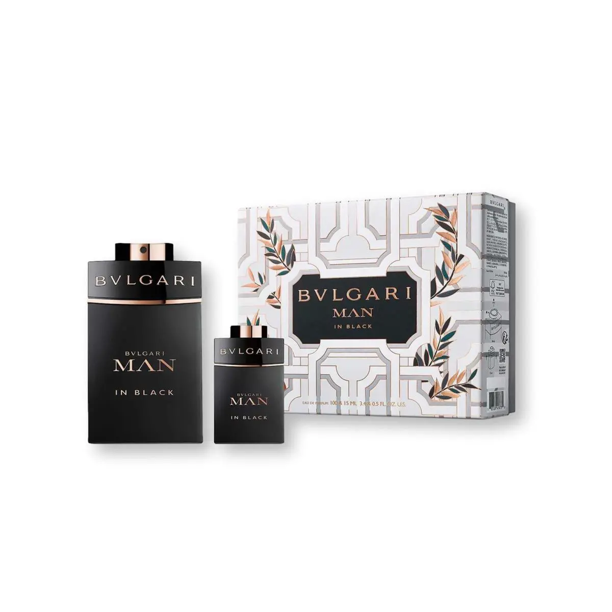 Bvlgari Man in Black 3.0 oz Edp Spray Mens Cologne+ 0.5 oz Edp Gift Set