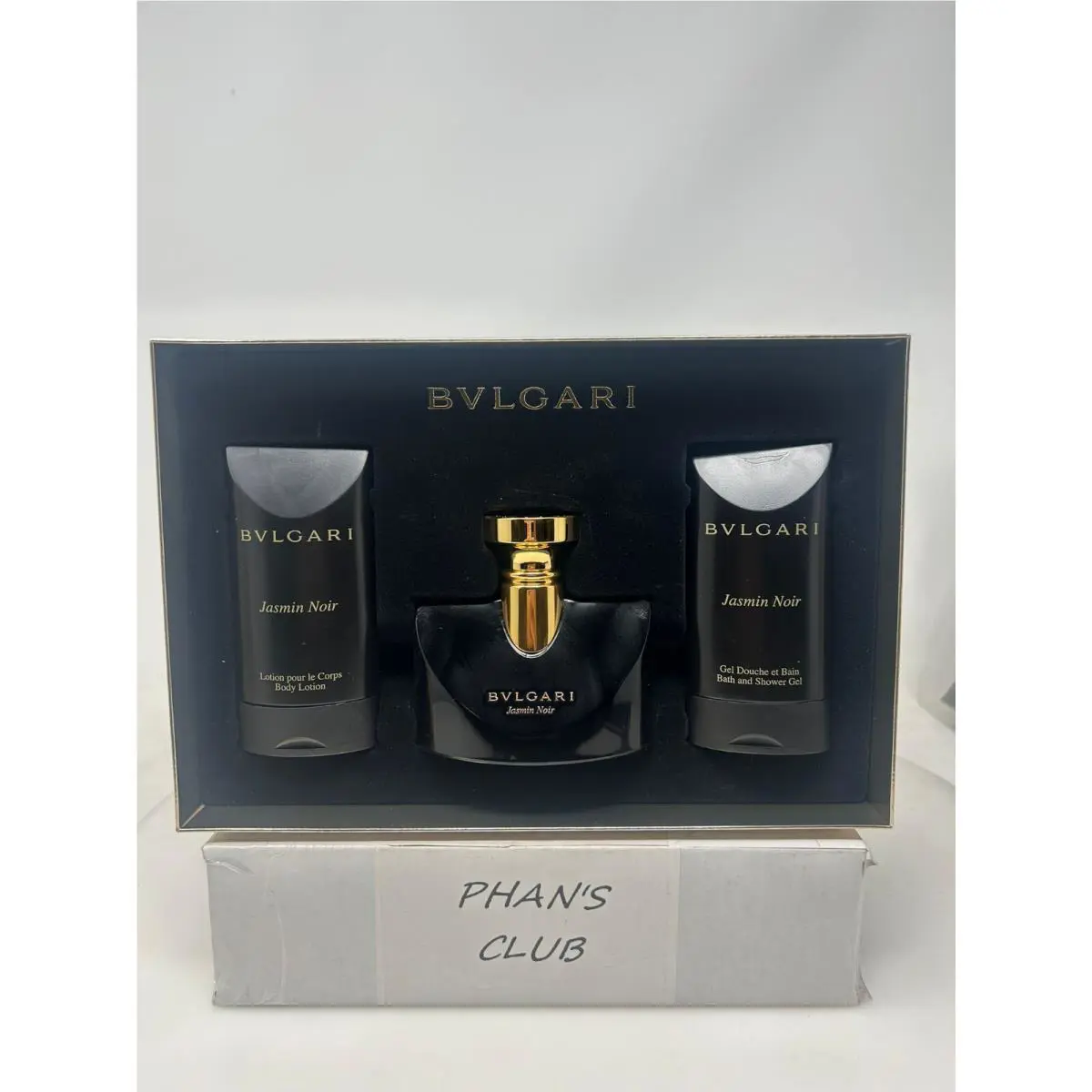 Bvlgari Jasmin Noir 3pc Gift Set: Edp 1.7oz Lotion Shower Gel Vintage Box
