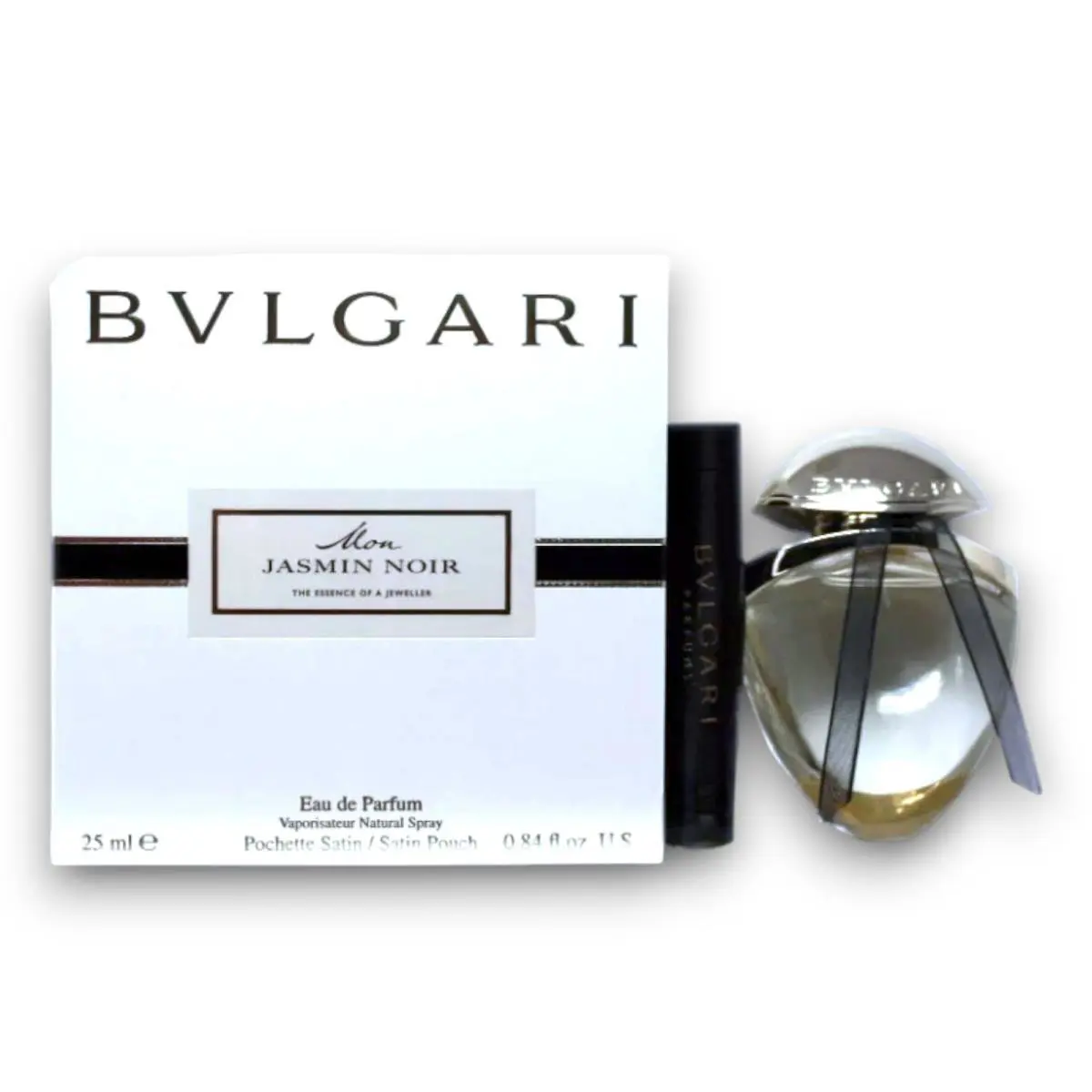 Bvlgari Mon Jasmin Noir 0.84 oz / 25 ml Edp Women Spray Satin Pouch
