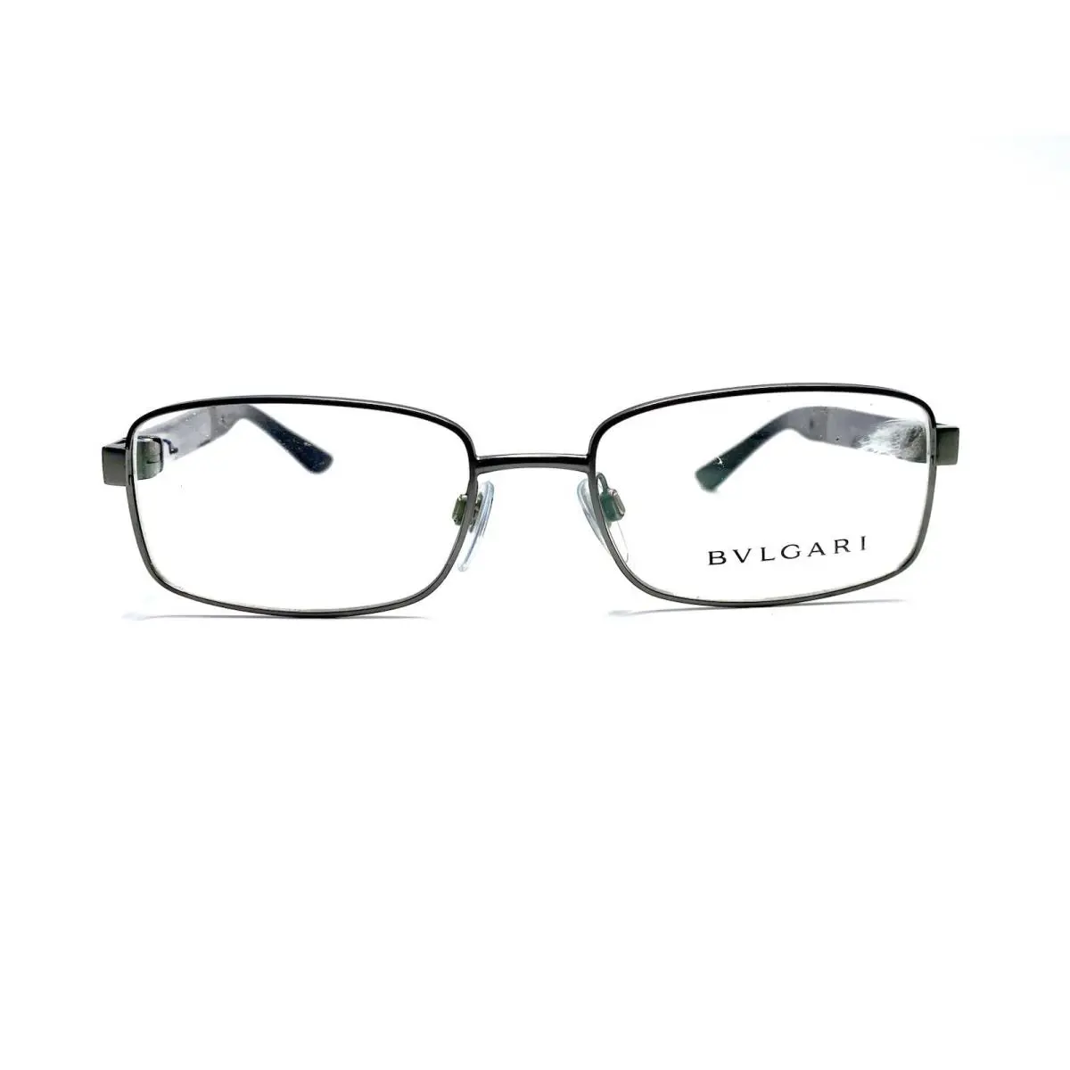 Mens Matte Gray Black Rectangular Glasses Italy 1053 195 53 18 140 by Bvlgari