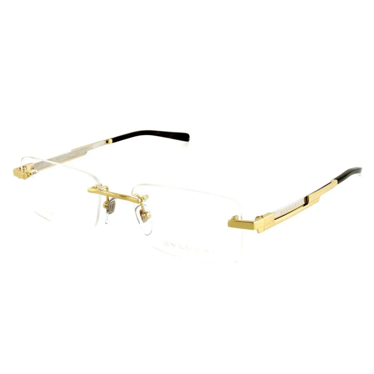 Bvlgari BV1047-K 4082 53mm Gold Titanium Rimless Eyeglasses Italy Unisex