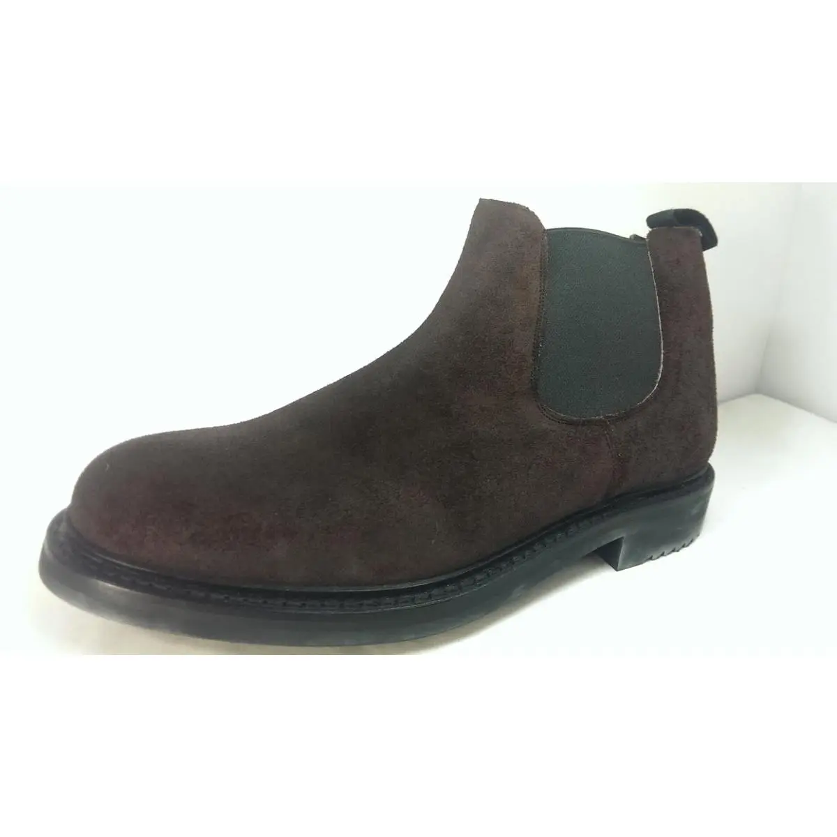 Men`s Car Shoe by Prada Brown Leather Ankle Boots Size 10 Retail