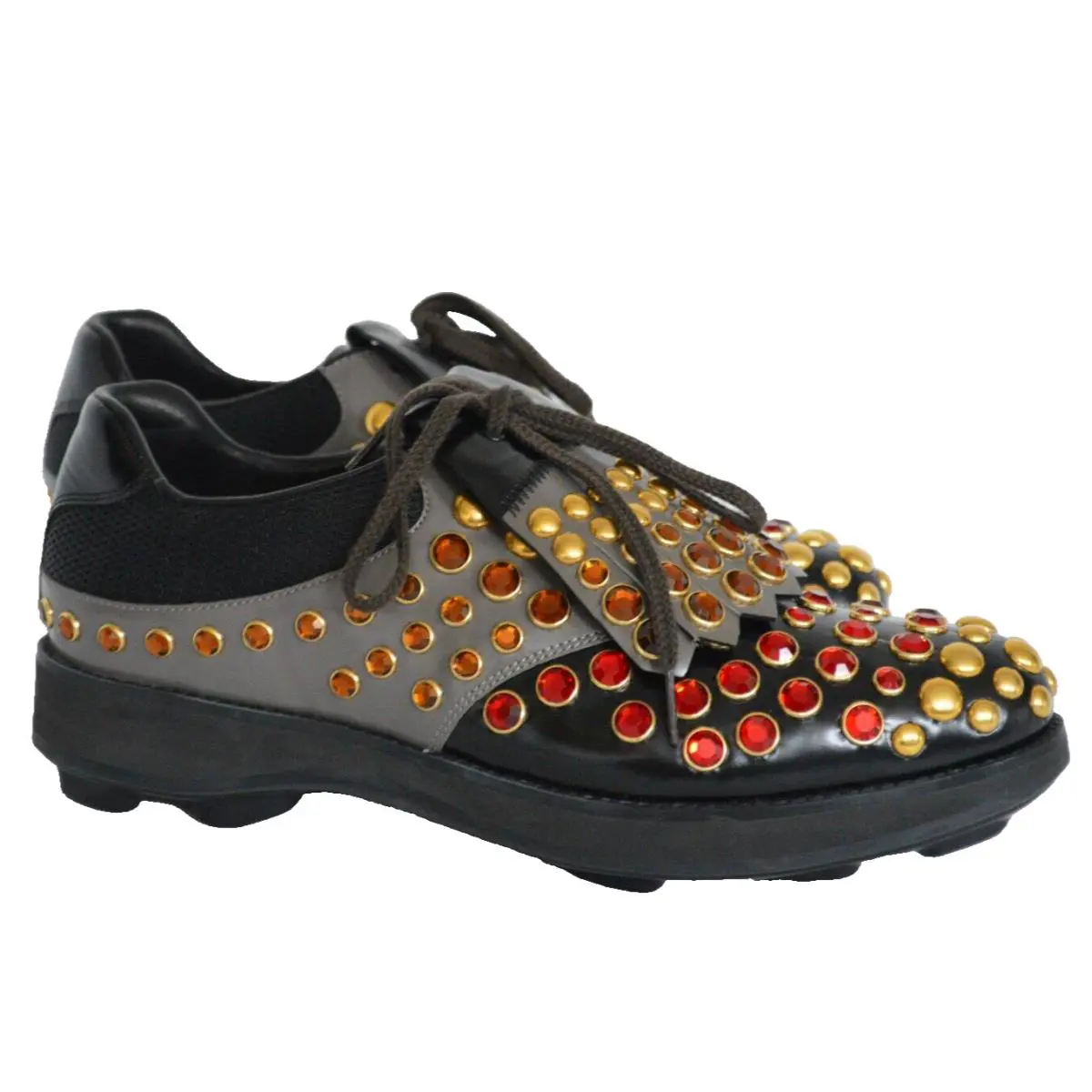 Prada Studded Spazz Lux Runway Shoes SZ US 9.5 UK 8.5