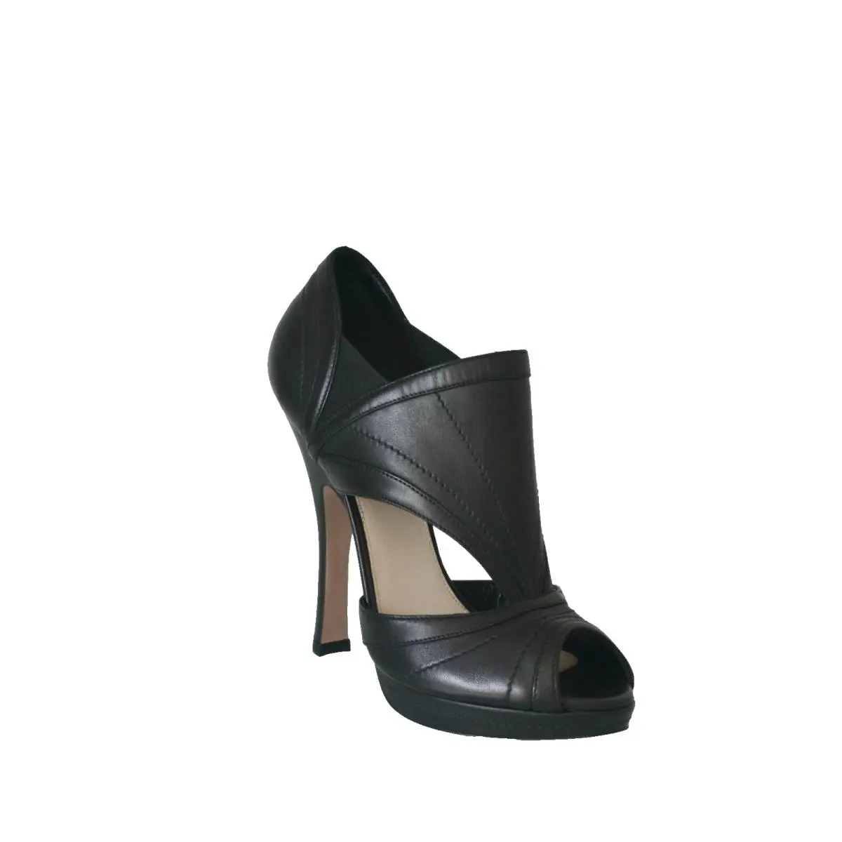 Prada Leather Platform Pumps Shoes SZ EU 39.5 US 9.5 Made IN Italy