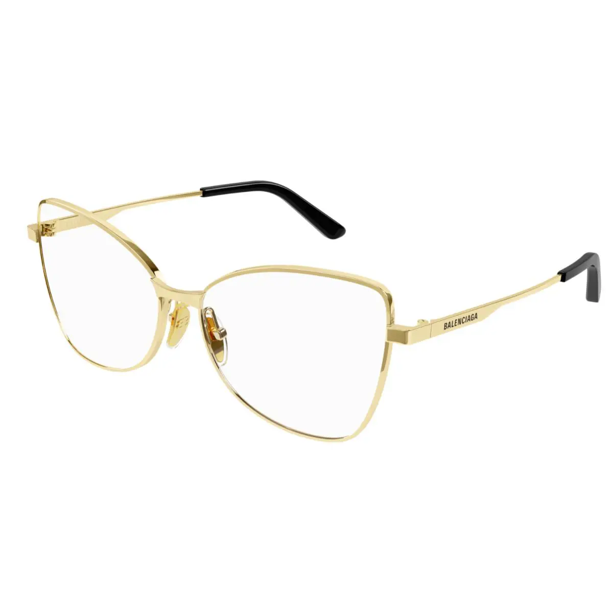 Balenciaga BB0282O 002 Gold Cat Eye Men`s Eyeglasses - Frame: Gold