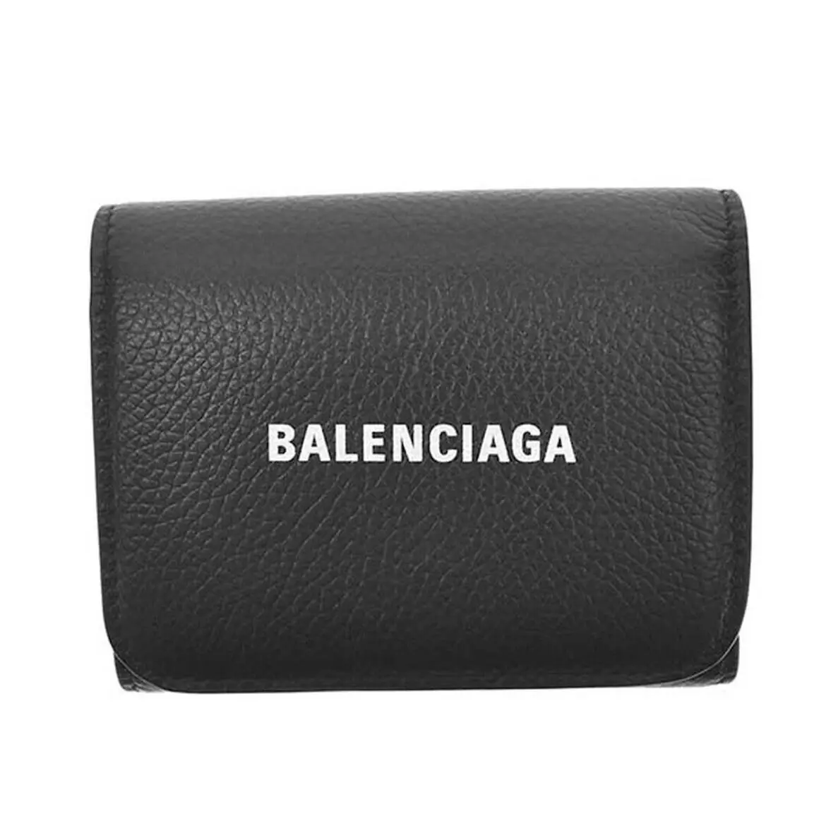 Balenciaga Trifold Wallet with Coin Purse Cash Zip Mini Wallet 655622 Black