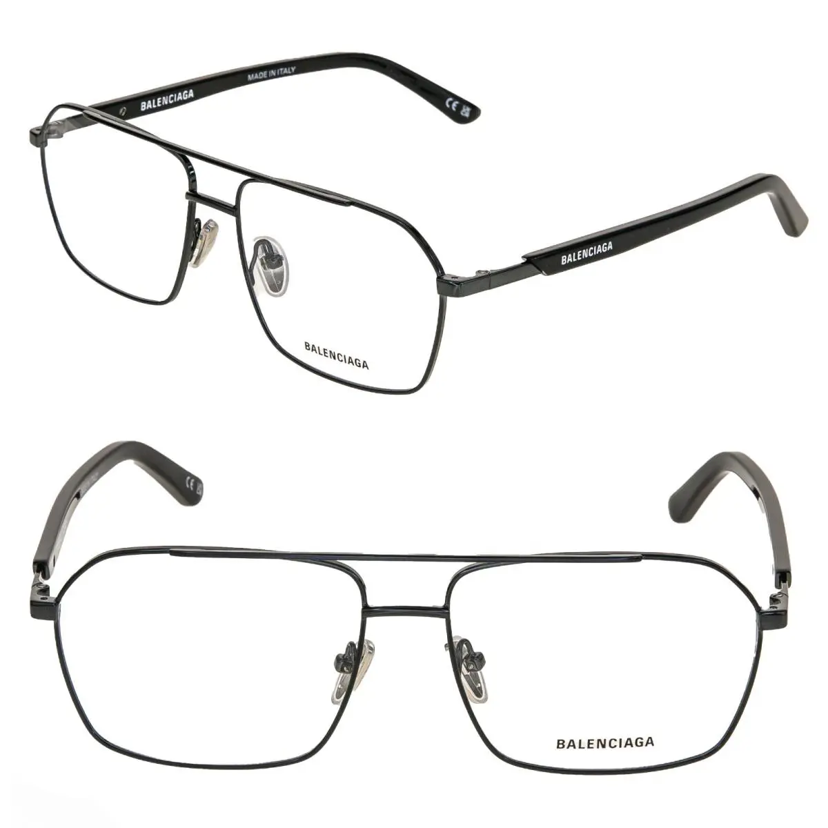 Balenciaga Logo Tag 0248 Black Unisex Eyeglass 57mm GG0248O Optical Frame 003