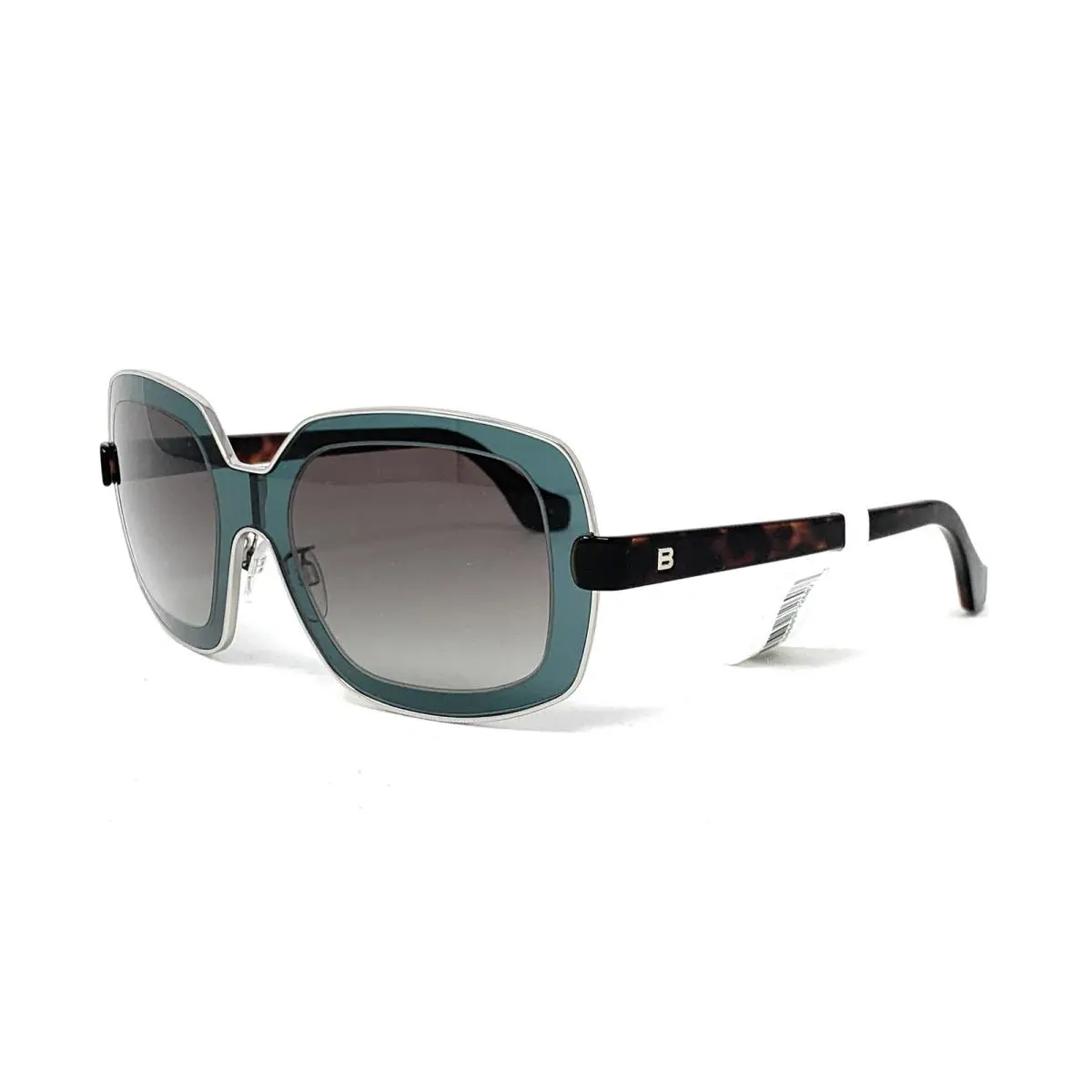 Women`s Sunglasses BA0063 93-F Shiny Light Green 55mm by Balenciaga