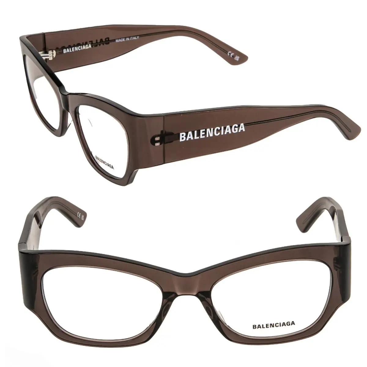 0333 Brown Bold Logo Eyeglasses 52mm GG0333O Unisex Optical Frame 005 by Balenciaga