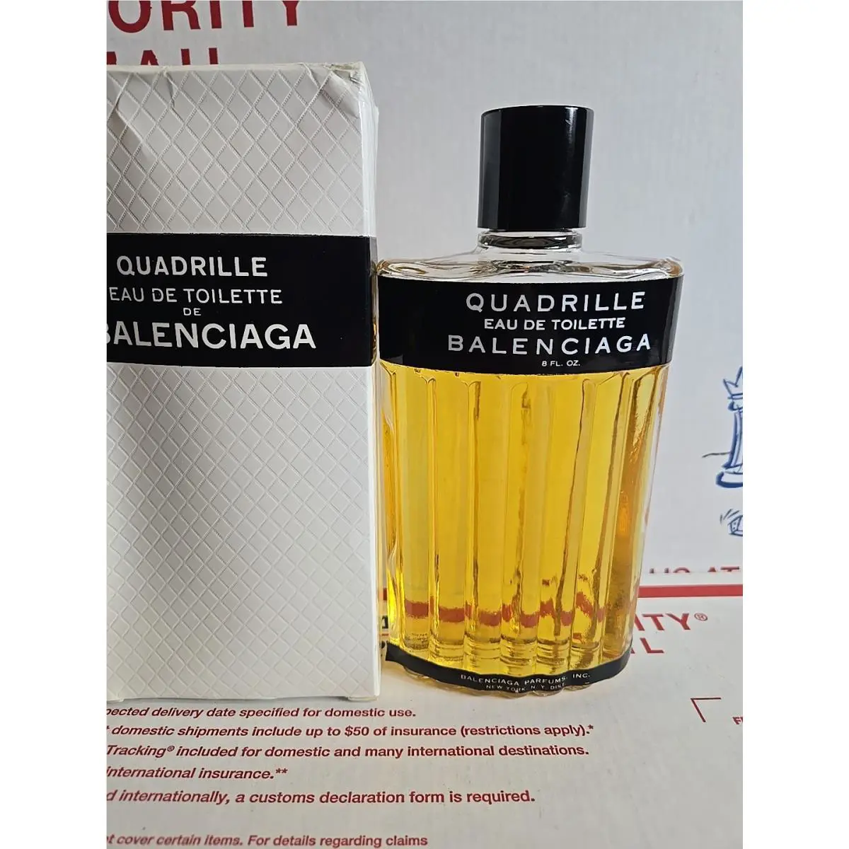 Vintage Balenciaga Quadrille Eau de Toilette Splash 8 Oz Read
