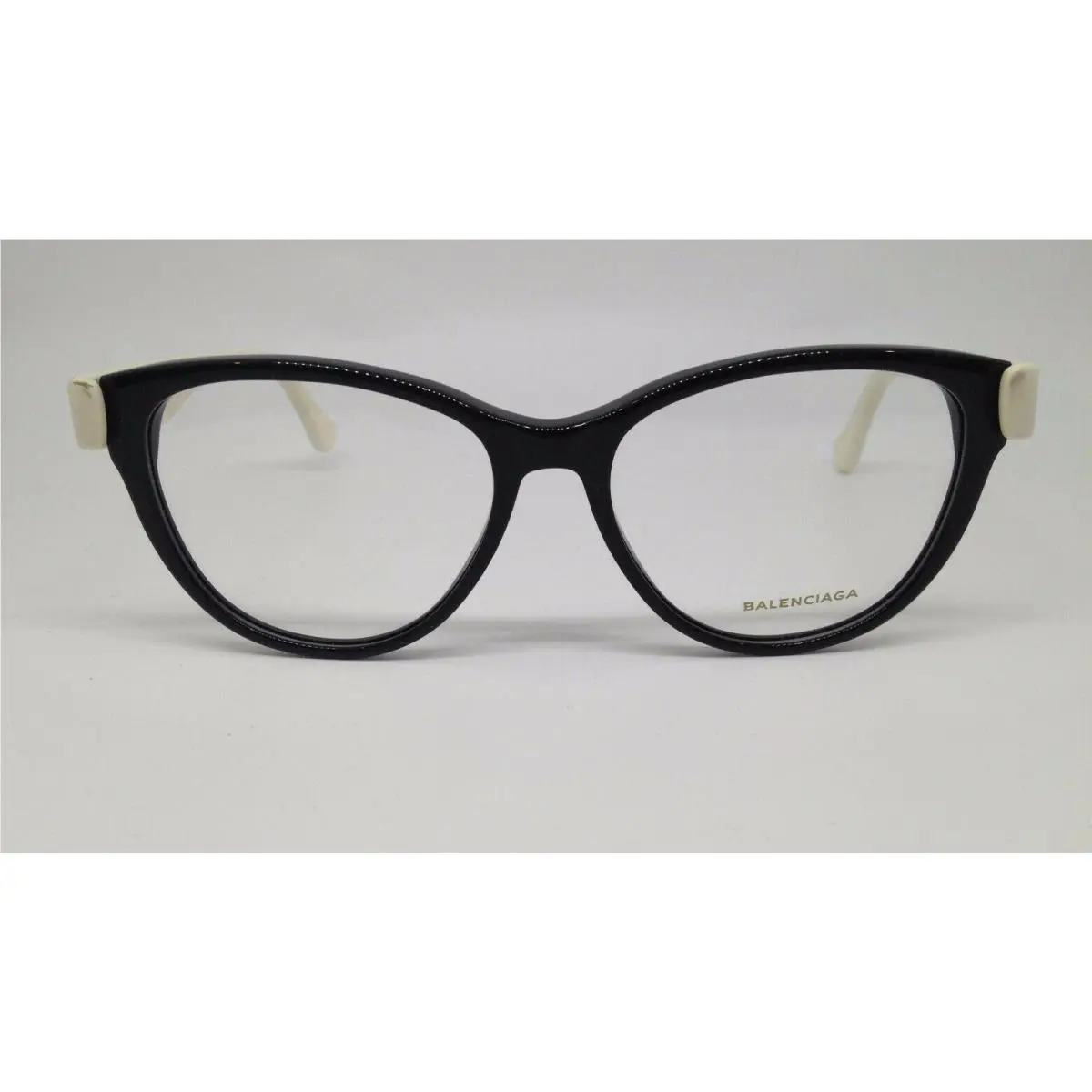 Balenciaga BA 5004 Black 005 Plastic Cat Eye Frame 53-15-140 Italy Store Display