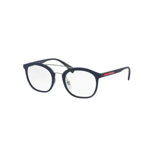 Prada Linea Rossa PS02HV U6W1O1 50 Blue Rubber Frames Eyeglasses - Frame: Blue Rubber