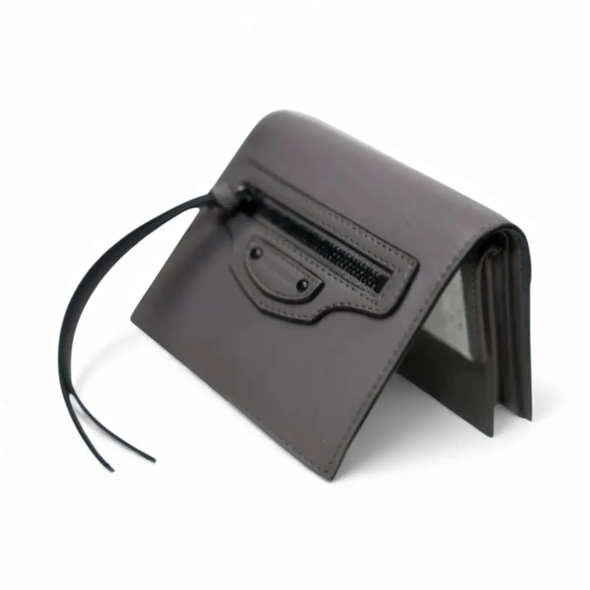 Balenciaga Women`s Neo Classic Mini Wallet in Dark Grey Calfsk