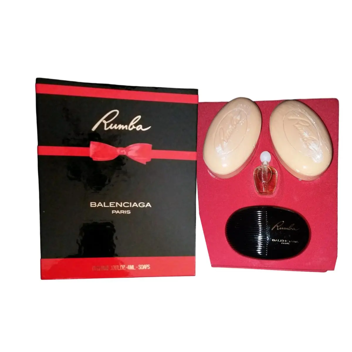 Rumba Balenciaga Paris .13FL OZ PERFUME+2 Soaps Gift Set Vintage