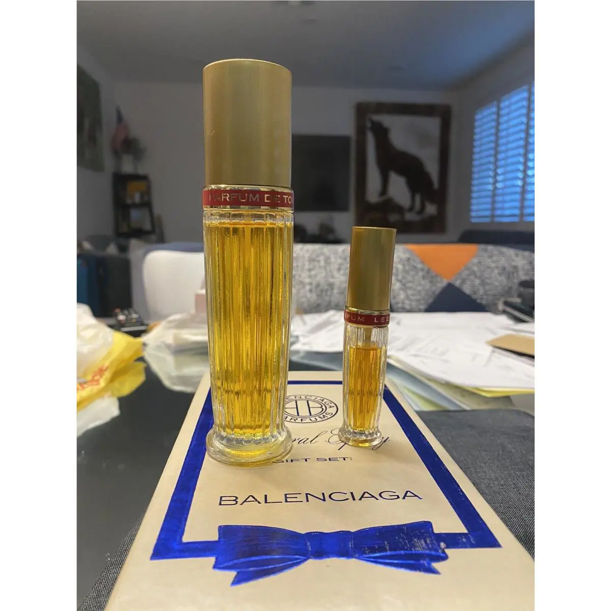 Collectible Vintage Balenciaga Le Dix Perfum De Toilette 2 oz 1/4 OZ