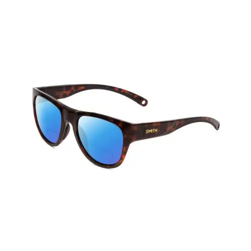 Smith Rockaway Women Cateye 52mm Polarized Bi-focal Sunglasses in Tortoise Brown - Frame: Multicolor, Lens: Blue Mirror
