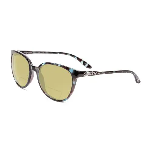 Smith Cheetah Women`s Polarized Bi-focal Sunglasses in Sky Tortoise Marble 54 mm - Frame: Multicolor, Lens: Yellow