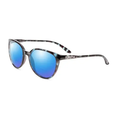 Smith Cheetah Women`s Polarized Bi-focal Sunglasses in Sky Tortoise Marble 54 mm Blue Mirror by Smith Optics