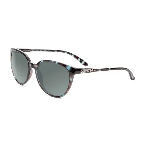 Smith Cheetah Women`s Polarized Bi-focal Sunglasses in Sky Tortoise Marble 54 mm Grey by Smith Optics