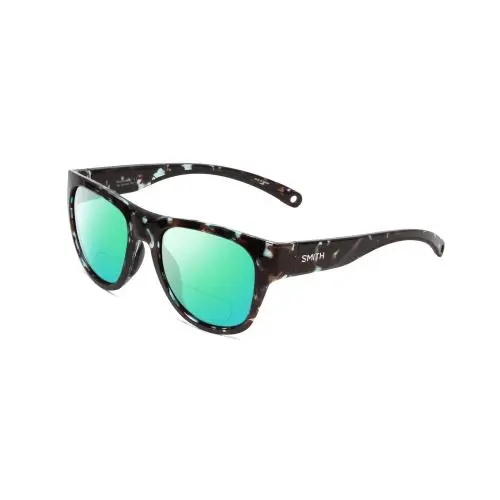 Smith Rockaway Ladies Cateye Polarized Bi-focal Sunglasses Tortoise Marble 52 mm Green Mirror by Smith Optics